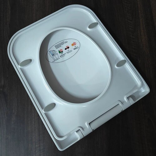 通用箭牌马桶盖板方形加厚UF脲醛坐便器马桶座圈缓降AB1170/1295 - 图0