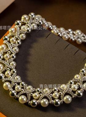 娜塔莎珍珠母贝中古饰品高货项链