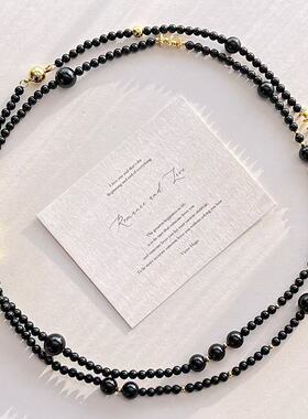 高品质天然baby小颗粒黑玛瑙设计