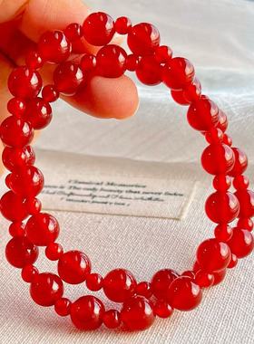 7A高品质冰透起光天然红玉髓玛瑙