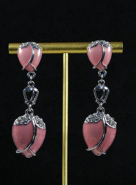 合金圆珠链轻奢优雅郁金香项链