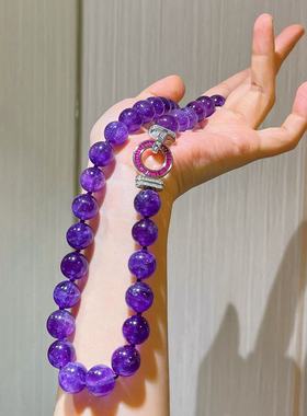 锁骨链新款12mm超大颗粒天项链