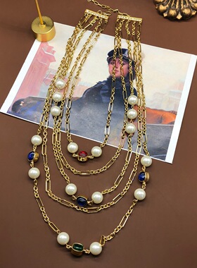 长款毛衣链可多层西洋古董小众设