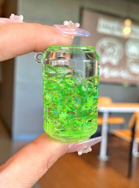 亚克力入油可乐罐易拉罐夜光流沙