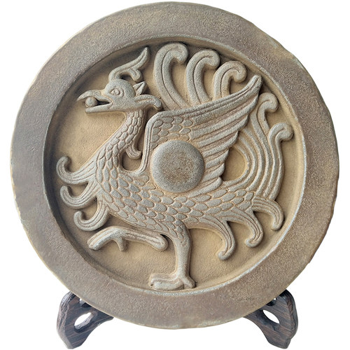 精品四神兽青龙白虎朱雀玄武陶瓷镇宅瓦当工艺品中式客厅装饰摆件_虎窝淘