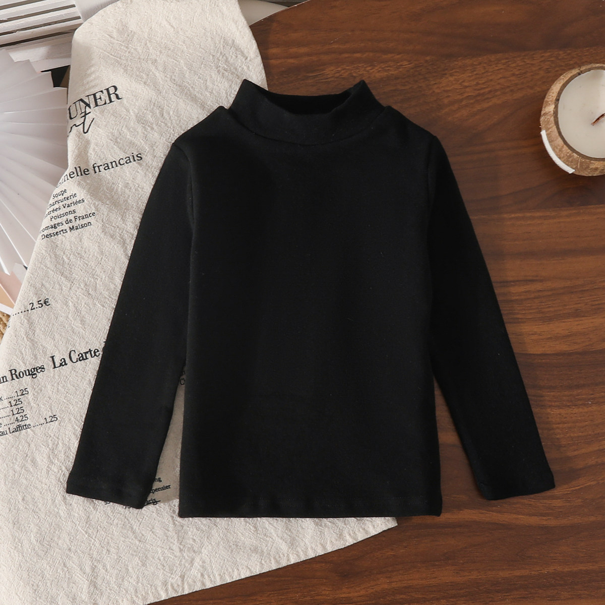 儿童打底衫秋冬款宝宝女童半高领长袖男童纯色加厚保暖T恤衫上衣,淘宝优惠券,粉丝福利购,淘宝优惠卷