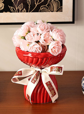 ins花瓶摆件客厅插花器桌面家居装饰陶瓷高颜值创意生日礼物