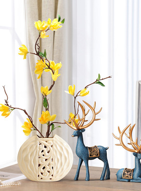 新中式花瓶摆件创意客厅电视柜装饰品酒柜玄关工艺品乔迁礼物