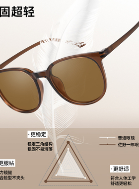 超轻纯钛变色墨镜女近视太阳眼镜