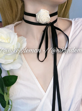 妮可鸡德曼立体玫瑰花苞酒项圈