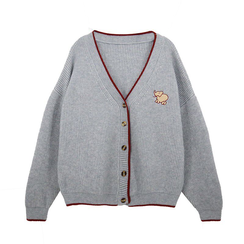 2020秋装新款宽松韩版学院风风开衫 源瑞吉服饰毛针织衫