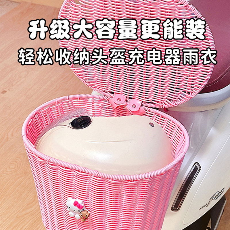 Large-capacity storage basket for electric vehicle rear basket