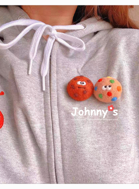 小饼干|johnny羊毛毡食玩bb发夹