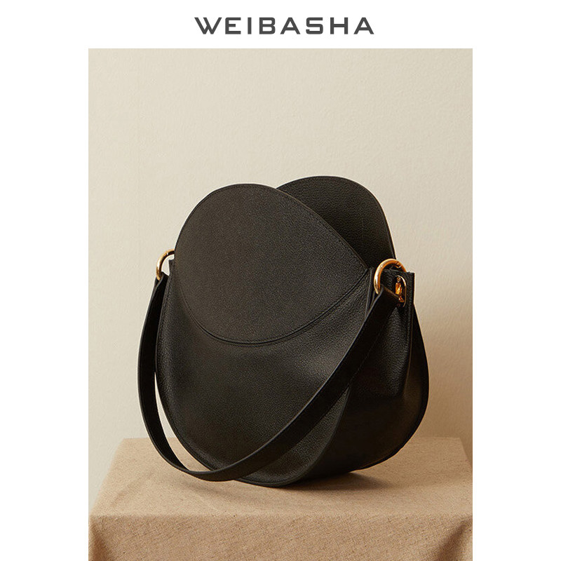 小众夏季2020新款通勤真皮单肩包 微芭莎女士包袋
