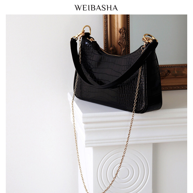 2020新款潮真皮女士手拿包感单肩包 微芭莎女士包袋