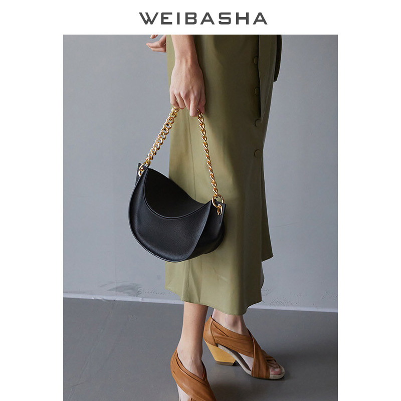 小众夏季2020新款通勤真皮单肩包 微芭莎女士包袋