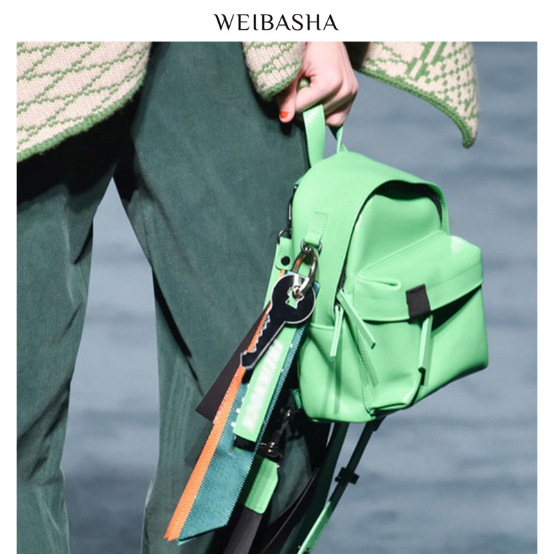 微芭莎真皮牛皮背包2020新款女包 微芭莎双肩背包