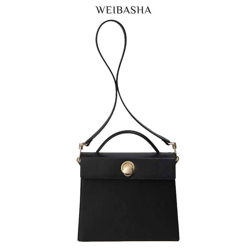 真皮女士2020新款小方包风琴手提包 微芭莎女士包袋