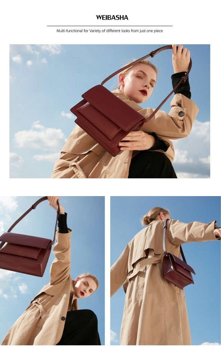 2020新款潮小方包百搭夏季真皮包包 微芭莎女士包袋