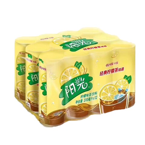 可口可乐 阳光系列310ml 摩登罐装整箱 经典柠檬茶饮料 新品包邮