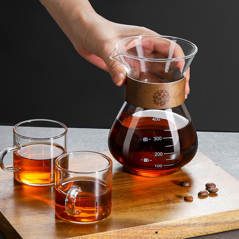 手冲咖啡壶套装玻璃带刻度咖啡分享壶过滤网咖啡漏斗滤杯免试纸,淘宝优惠券,粉丝福利购,淘宝优惠卷