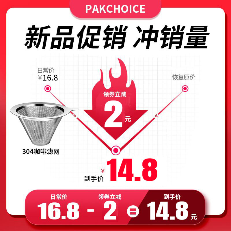 咖啡滤网滤杯手冲套装咖啡过滤器 pakchoice配套器具