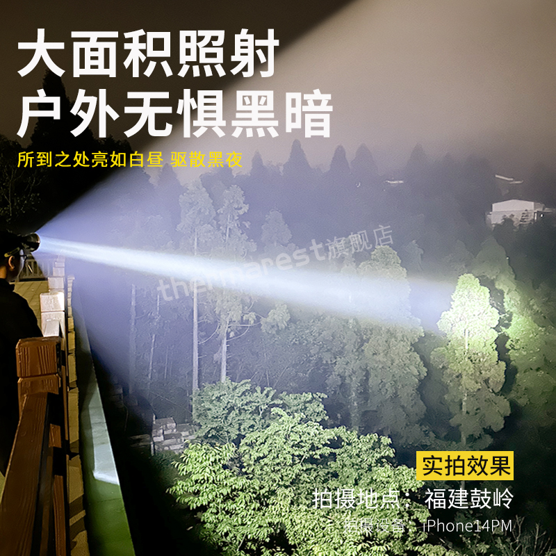 带锂电头灯强光充电超亮超长续航大功率分体式头戴手电筒疝气矿灯