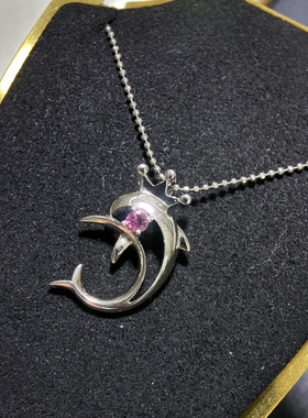 纯天然碧玺项链 s925银镀双色，晶体干净颜色好火彩好3mm