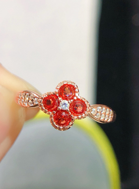 新款，纯天然红蓝宝戒指出货，超粉嫩晶体通透，5A级宝石