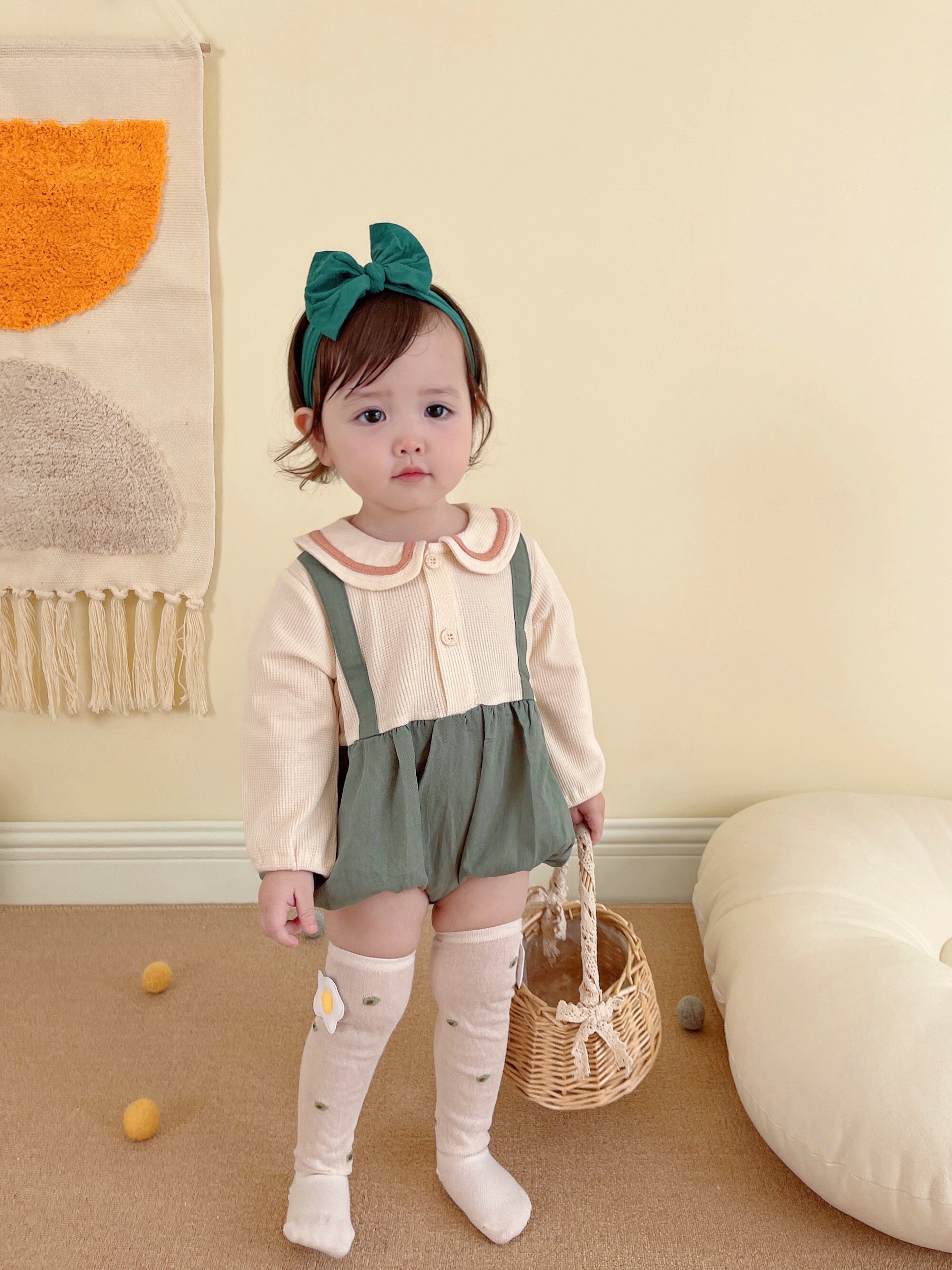 modomoma新生婴儿衣服春装爬爬服 modomoma连身衣/爬服/哈衣