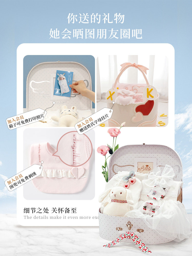 modomoma新生儿用品婴儿礼盒礼服裙 modomoma婴儿礼盒