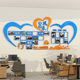 Employee style team photo display wall sticker