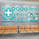 Photos of hospital clinic Chevron board thickened three-dimensional wall stickers