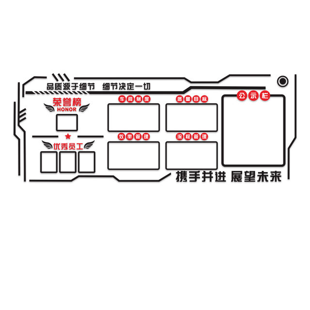 Sales performance display board for outstanding employees in the office