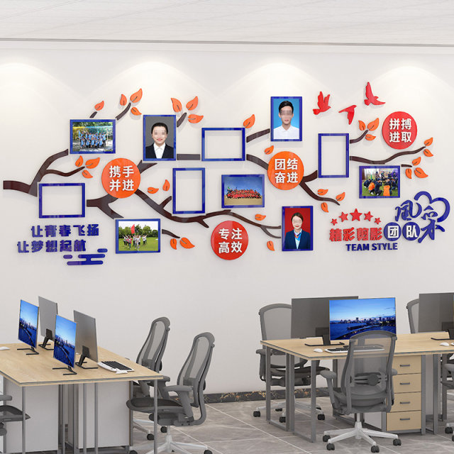 Corporate culture wall bulletin board display board bulletin board