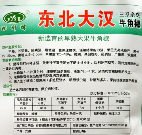高产大果牛角椒种子菜园大田辣椒阳台早熟耐寒青椒蔬菜籽东北大汉 - 图0