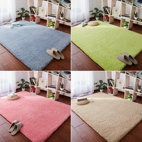 加厚羊毛绒地垫客厅茶几小地毯少女公主房间可爱垫子卧室床边地毯 - 图1