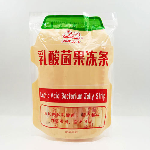 晶晶乳酸菌果冻条白桃味390g果味布丁独立装休闲进口零食 - 图1