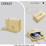 Ceekay, маленькая цепь, изысканная небольшая небольшая сумка, сумка через плечо, на цепочке