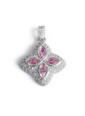 欧美嘻哈满钻四叶草项链高级感轻奢小众锁骨链情侣七夕礼物