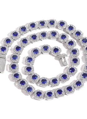 BLITZ BOYTravisScott同款iceoutChain12mm粉冰糖链嘻哈锁骨项链