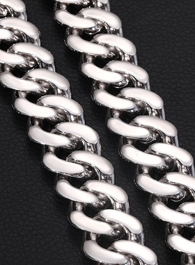 ICED欧美嘻哈20mm泡泡古巴链百搭时尚潮流嘻哈项链