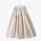 Autumn and winter Korean style retro solid color three-dimensional flower embroidered skirt elastic high waist slim puff skirt mid-length skirt