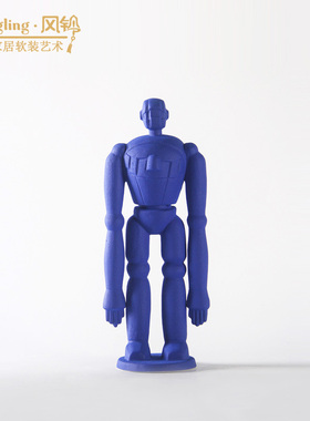 现代创意几何蓝色陶瓷样板间