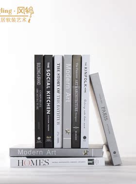 欧式简约杂志书籍摆件大厅
