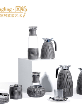 创意样板间玻璃皮革现代