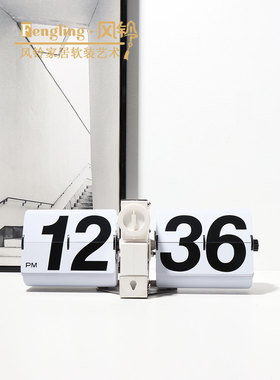 简约现代机械时钟摆件售楼处酒店儿童房客厅书房茶几装饰品