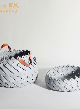 客厅卧室家居饰品现代编织皮