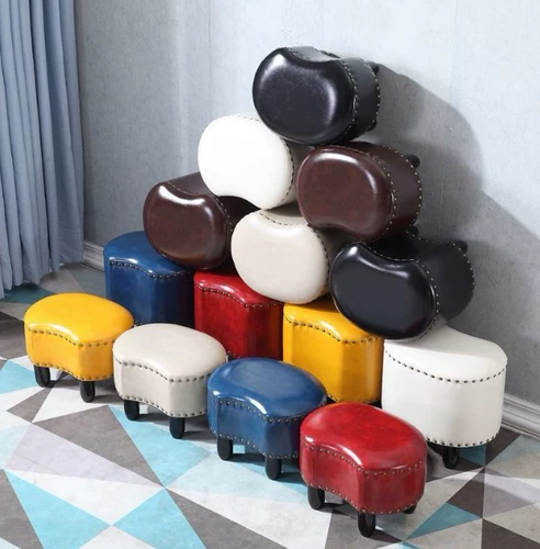 Американский сплошной древесина диван -стул домашняя гостиная журнальная стола небольшая скамейка ktv тестовая комната табурет модный творческий подход