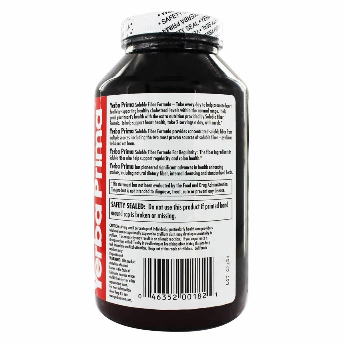 yerba prima可溶解纤维惯例- 12 LuckyVitamin海外其他膳食营养补充剂